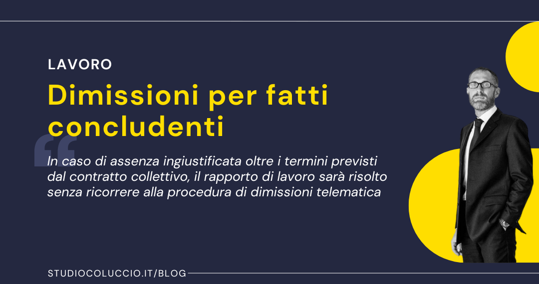 dimissioni per fatti concludenti